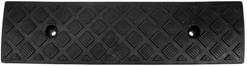 DOITOOL Driveway Curb Ramp 46.5 x 12.5 x 3cm Rubber for Sidewalk Low Cars, Motor Loading Dock Truck Shed, Wheelchair - Black