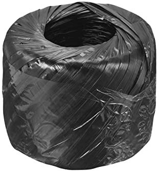 sourcing map Poliéster Nylon Plástico Cuerda Cordel Doméstico Atado para Embalaje Jardinería Artesanía, 100m Longitud, Negro Paquete de 1