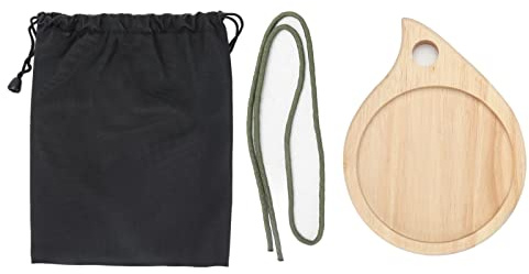 Camping-Schneidebrett aus Holz, Mini-Schneideplatte, Bogen, runde Form, Obstschale für Outdoor-Camping-Küche, Picknick