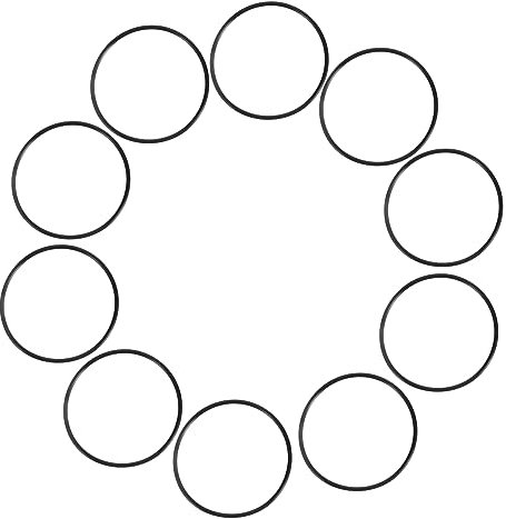 FONDOTIN 10stücke Silikondichtring Für Wasserfilter Dichtscheibe Dichtungs-o-ring Dichtungssortiment Dichtringe Set Dichtungsringe Für Wasser Gehäusedichtung Silikondichtung Sortiment