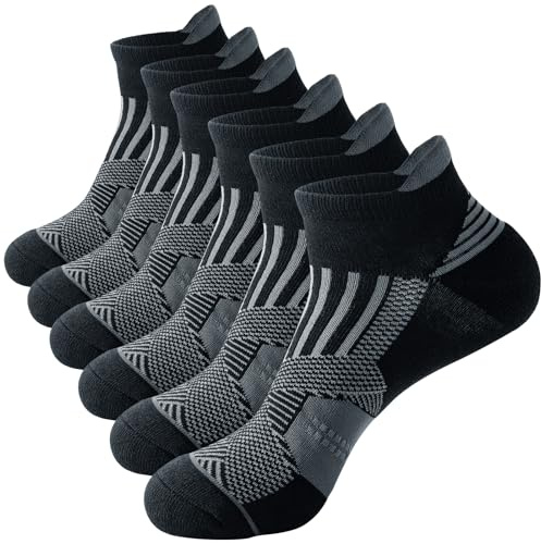 Niofind Sneaker Strumpor för Män 43-46/37-42, Ankelstrumpor Löparstrumpor Andningsaktiva Sportstrumpor i Bomull för Löpning, Vandring och Cykling