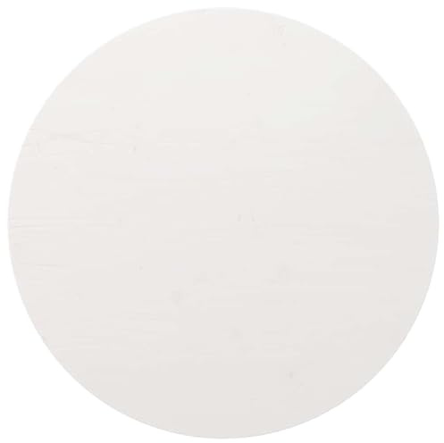 vidaXL Table Top Round White Ø90x3 cm Solid Wood Pine