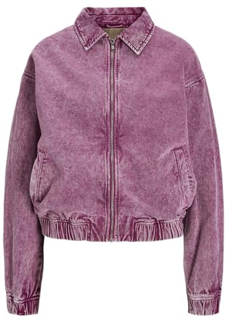 JJXX Jxziggy Washed Jacket Pnt Chaqueta Vaquera, Fucsia Red, S para Mujer