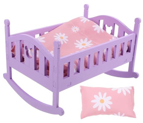 ifundom Mini Berceau pour Maison de poupée, décoration de poupée, Mini lit bébé, Berceau pour Meubles de Maison de poupée Miniature, kit de fête