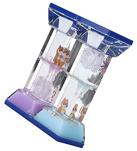 Bubbler à Mouvement Liquide pour Enfants, Sablier à Mouvement Liquide avec Design Anti-déversement, Décoration de Bureau Relaxante, Jouet en Plastique Acrylique coloré pour Jeu
