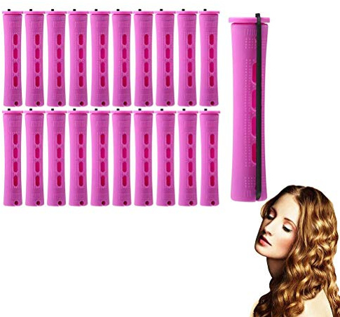 20 Piezas Varillas para Permanente del Cabello, Juego de 5 Tamaños, Rodillos para el Cabello, Varillas de Plástico para Ondas Frías, Varillas Permanentes, Rizadores, Herramienta