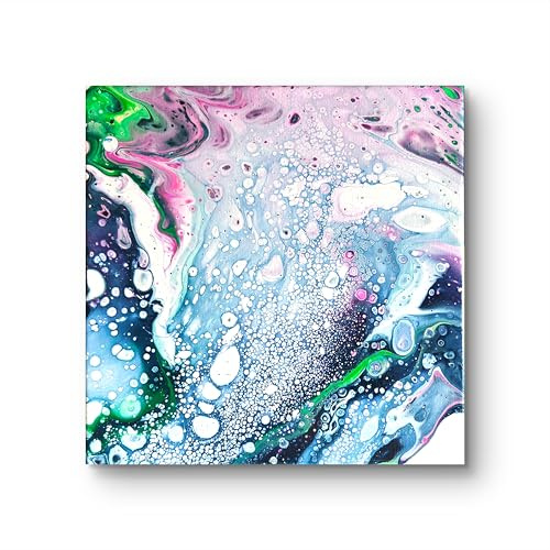 PRURUS | Tableau abstrait | decoration moderne | Peint à la main | inspiration Relief | Pouring | petit format