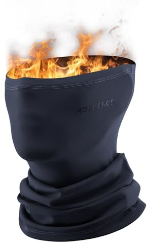 ROCKBROS Braga Cuello para Invierno, Bufanda Térmica Prueba de Viento para Hombre Mujer, Máscara Transpirable Para Ciclismo Moto Deportes al Aire Libre