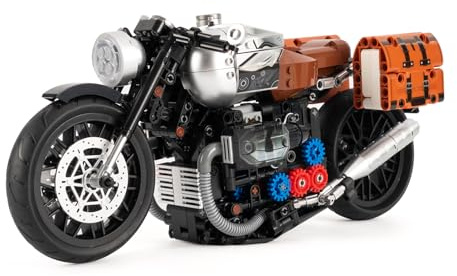 JUCYJULY Technik Motorrad Bausteine für BMW R NineT, 925 Klemmbausteine Technik Supermotorrad Modellbausatz, MOC Rennen Motorrad Bausatz Erwachsene, Superbike Spielzeug Geschenk für Kinder