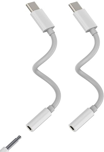 Adaptateur USB C Vers Jack Ecouteur 3.5mm(Lot de 2)pour IPhone16 15 Filaire écouteurs Compatible Avec Samsung S24 Casque DAC AUX Audio Cable Pour Ipad Microphone Type C Connecteur Pour Apple Téléphone