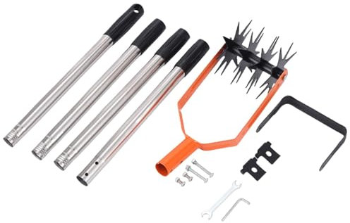 Coltivatore manuale da giardino, Coltivatore rotante | Coltivatore rotante a mano per giardino,Strumento di miscelazione della terra con manico antiscivolo per terreni duri e morbidi per gli