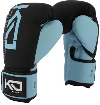Picsil Kombat Gants de Boxe Kyros Grom, Gants d'entraînement et de Combat pour Muay Thai, MMA, Kickboxing, Unisexe (14oz Cloud)