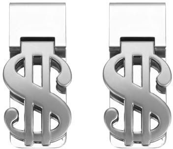 JDCMEI 2 Stück Geldklammern, Edelstahl Geldklammer Herren, Ultra Dünn Geldscheinklammer, Silber Geldclip, Tragbar Geldklammern mit Geschenkpaket für Geldscheine Visitenkarte Kreditkartee