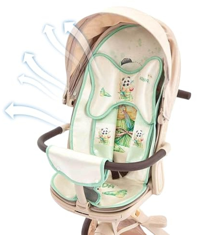 Cuscino refrigerante per passeggino, cuscino refrigerante in seta, traspirante, simpatico cuscino per seggiolino auto, cuscino per bambini, accessorio per carrozzina