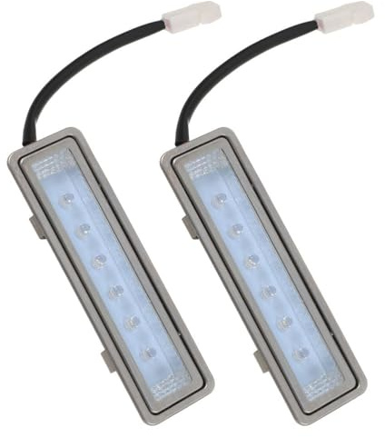 Lurrose Bombillas LED Compatibilidad y Luz Mejorada Material de Aleación de Aluminio y Vidrio Luz Fría 2 Piezas para Campana Extractora para Cocina