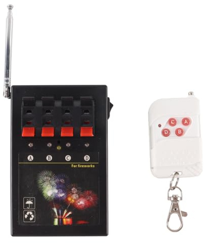 Gorise Système de tir de feux d'artifice sans fil, télécommande, pont d'allumage, mode 4 canaux, pour fête, mariage, contrôle des feux d'artifice au sol