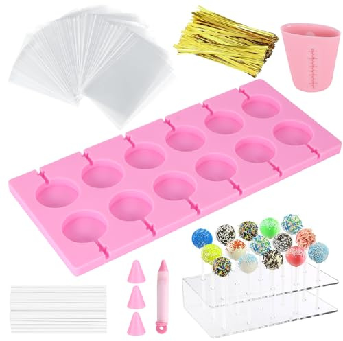 Cake Pop Moulds, Cake Pop Kit with Silicone Mold & Stand