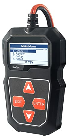 EDEDE Tester Batteria KW208 12V. Tester for Caricamento della Batteria for Auto Analizzatore alternatore automobilistico Professionale - Test di Tensione della Forma d'onda for Auto/Barca/Moto