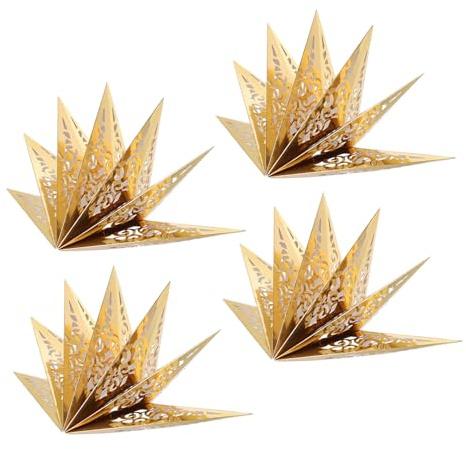 Anneome 4 Pezzi Di Decorazioni A Forma Di Stella Per Feste Paralume In Carta Lanterne Sospese A Forma Di Stella Per Finestre