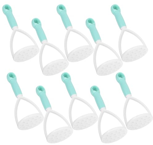 Alipis 10 Pezzi Schiacciapatate Manuale Piccolo in Materiale Resistente Utensile da Cucina Portatile per Patate e Verdure Compatto e Facile da Usare per Mashing Liscio