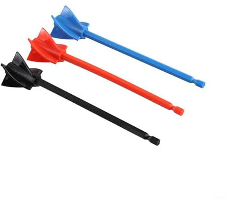 3 Pack Epoxy Resin Mixer Paddle for Drill, Reusable Paint and Glaze Mixing Attachment with Spiral 4-Blade Design, Compatible with Small