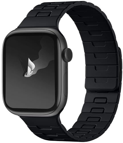 Armband kompatibelt med Apple Watch Band 49mm, 46mm, 45mm, 44mm, 42mm, 41mm, 40mm, 38mm, för kvinnor, män, mjuka silikonmagnetiska remmar för iWatch Series Ultra SE 11 10 9 8 7 6 5 4 3 1