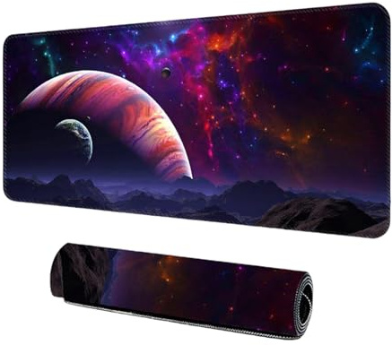 HFDTGD Alfombrilla Raton Gaming XXL 800x300mm Cielo Estrellado Grande Alfombrilla Teclado y Raton Impermeable Base de Goma Antideslizante y Opcion de Diseno Personalizado
