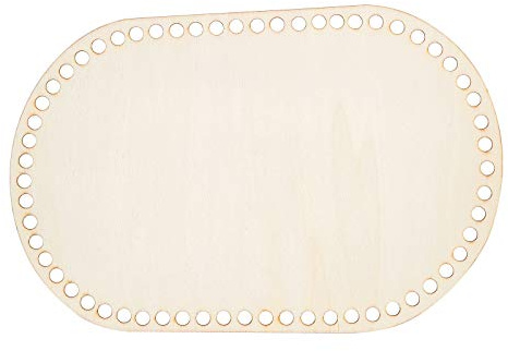 PandaHall Hölzerne Bodentaschen 300x195x2.5mm Starre Ovale Bodentasche Holzbasis Für DIY Korb Weberei Bastelarbeiten Kreation Home Decoration, Bohrung: 8 mm