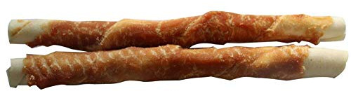 Bubimex - Bastoncini da masticare all'anatra 38 cm x 20 pezzi - Dolcetti per cani - 100% naturali - masticazione a lunga durata - ricco di proteine - ideale cani grandi - Snack gustoso