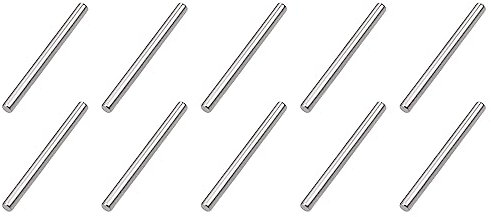 QUARKZMAN 2mm x 22mm Tassello Perni, Acciaio inossidabile x 100pz Cilindrica Perno，Spina Centraggio Perno di Supporto in Metallo per Fissaggio Meccanico Industria, [Argentato]