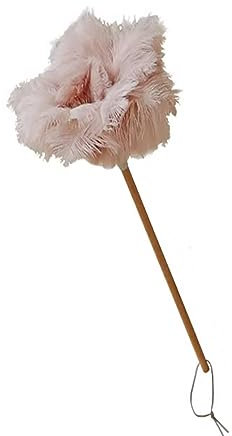 Plumero de Mango Largo para Eliminar el Polvo, Plumero Decorativo, Plumero de Barrido, Espacios de Limpieza, diseño Simple (Rosa)