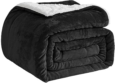 Good Nite Kuscheldecke Flauschig 200x230cm Weiche Fleece Sofadecke für Couch & Wohnzimmer Flauschige Wolldecke Grau Sherpa Decke mit Premium Flauschfleece