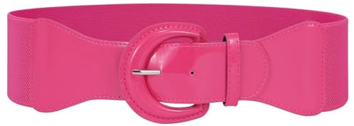 JasGood Breiter Damen Gürtel,Mode Elastischer Taillengürtel Vintage Ledergürtel Hüftgürtel für Kleider