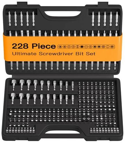 ENERTWIST 228 Pcs Screwdriver Bit Set, CR-V 1/4 Hex Shank