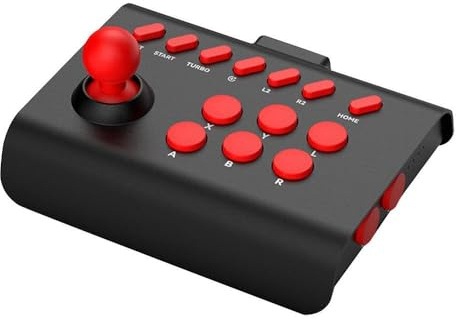 Generico Controller universale Arcade Game Stick Joystick per Switch PS4 PS3 Ultimate Pandora Box PC, per Android IOS Mobile Phone (nero rosso)