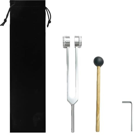 Stimmgabel 128 Hz Hochpräzise, Stimmgabel Therapie 128 Hz Heilungsgerät Stimmgabel für Heilung Stimmgabeln zur Heilung,Tragbares Stimmgabel Instrument Aluminiumlegierung mit Percussion Hammer Mallet
