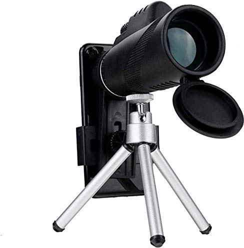 KKXXYQFC Monocolo per Adulti ad Alta Potenza, monoculare, telescopio monoculare con Obiettivo Zoom 40X60 con Clip per Telefono per treppiede, binocolo Portatile per Campeggio all'aperto, binocolo