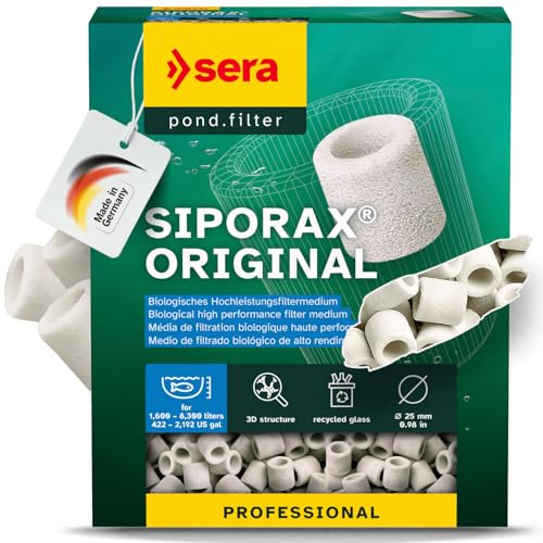 sera siporax Pond Professional 25 mm 50 L (11 kg) | hochwirksames biologisches Filtermedium für Teichfilter | extrem große Bakteriensiedlungsfläche | reduziert Nitrat & sorgt für klares Wasser