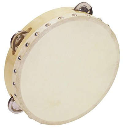 DIMAVERY DTH-804 Tamburin 20 cm | Klangvolles Tamburin mit 4 Schellen