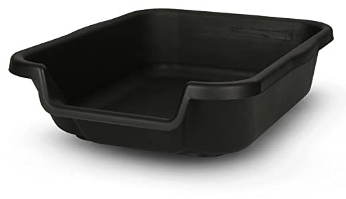PuppyGoHere Hundetoilette (schwarz, 50,8 x 38,1 x 12,7 cm), geeignet für Hunde bis zu 2,7 kg.