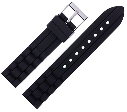 MARBURGER Uhrenarmband 20mm Silikon Schwarz - 9202010000120