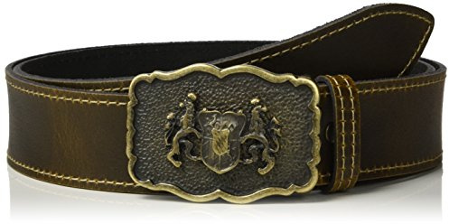 Werner Trachten Unisex Gürtel Trachtengürtel 03960, Gr. 80, Braun (braun pull up RL 510)