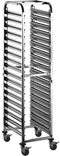 ZORRO - GN-Wagen - Tablett Wagen mit 18 oder 36 Einschüben für GN-Behälter - Transportwagen mit Leichtlaufrädern und Bremse - Stikkenwagen (18 x 1/1 GN)