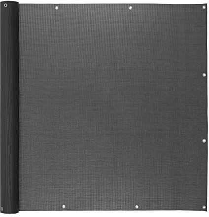 Ventanara® Balkonverkleidung Sichtschutz PVC Balkonumspannung Zaun Verkleidung Blende Windschutz Folie 300 x 90 cm Anthrazit