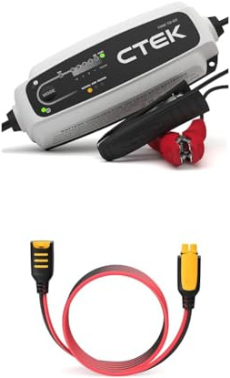 CTEK CT5 Time to Go - Vollautomatisches Batterieladegerät mit Coutdown-Display 12V, 5 Amp - EU Stecker & Connect 2.5M Extension: Verlängern Sie die Reichweite Ihres CTEK Ladegeräts