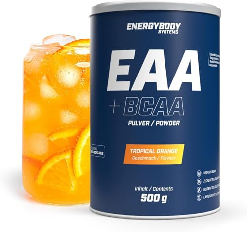 Energybody EAA Pulver mit BCAA Tropical Orange 500 g