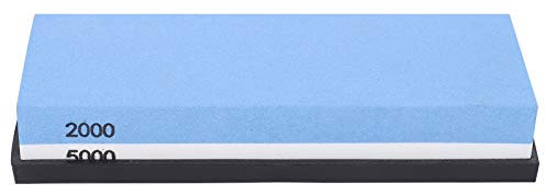 Knife Sharpener Stone, 2 Side Grit 2000/5000 Waterstones Household Double‑Sided Sharpening Stone Whetstone Set with Base for Steak Knife, Sushi Knife, Cleaver, Scissors Fine Grinding Polishing