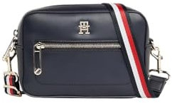 Tommy Hilfiger Damen Crossbody Bag Tasche Iconic Camera Bag Klein, Blau (Space Blue), Einheitsgröße