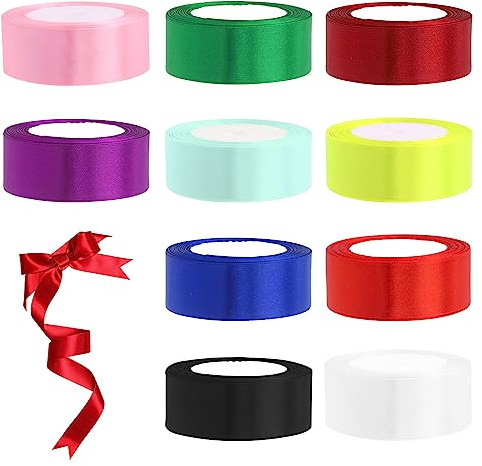 Swpeet tyg satinband för presentförpackning (2,5 cm)