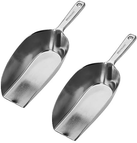 Westmark 2 Back-/Abwiege-/Abfüllschaufeln, Füllvolumen: je 37 ml (ca. 35 g Mehl), Aluminium, Hygia, Silber, 910122E3